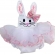 Vestido Bebê coelho da Páscoa Body com Brilho e orelhas