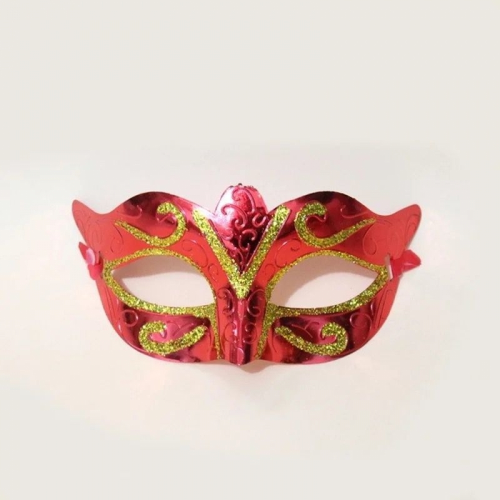 Máscara De Festa Baile Fantasia Carnaval - Vermelho